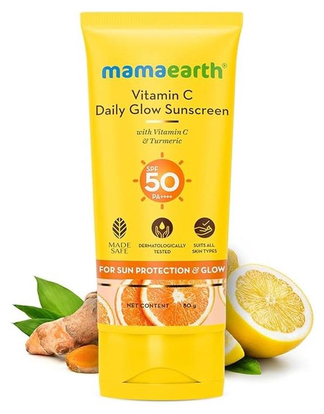 Mamaearth Vitamin C Daily Glow Sunscreen 80 g - Image 1
